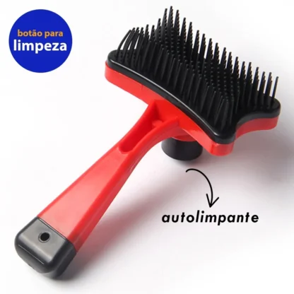 Rasqueadeira Autolimpante Pet Caramelo™ – Escova Tira Pelos para Cães e Gatos com Botão Clean - Imagem 8