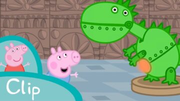 George Pigs Museum Treat 🦖 | Peppa Pig Official Clip