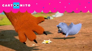 GRIZZY ATRÁS DE UMA FLOR PARA SHE-BEAR | GRIZZY & THE LEMMINGS | CARTOONITO