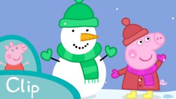Peppa Pig Episodes – Peppa builds a snowman (clip)