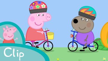 Peppa Pig Episodes – Peppa learns how to ride a bike (clip)