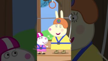 Super HIGH Tree Top Obstacle #PeppaPig #Shorts