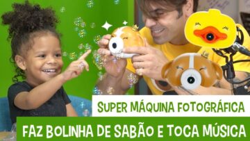 Testamos a máquina fotográfica que faz BOLINHAS DE SABÃO da ALE HOP | Podcast Turminha do Caramelo